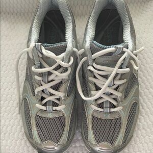 Skechers Gray and Silver Running Shoes